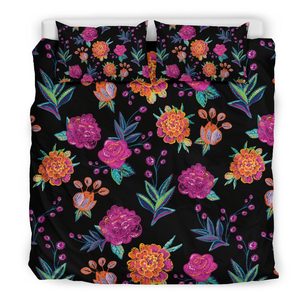 Marigold Pattern Print Design MR02 Duvet Cover Bedding Set-JORJUNE.COM