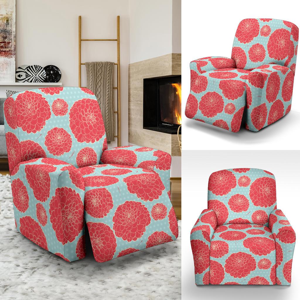 Marigold Pattern Print Design MR03 Recliner Slipcover-JORJUNE.COM
