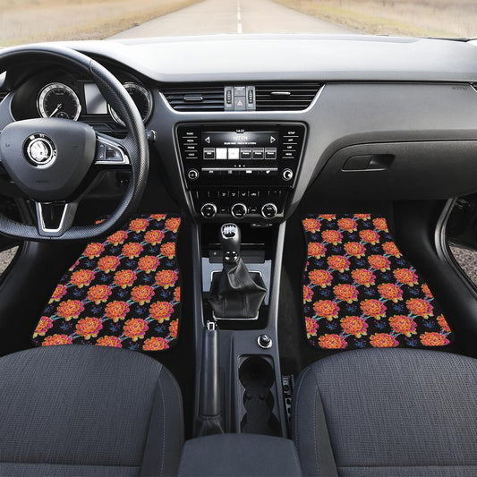 Marigold Pattern Print Design MR04 Car Floor Mats-JORJUNE.COM