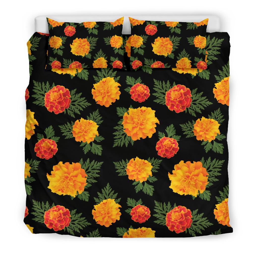 Marigold Pattern Print Design MR05 Duvet Cover Bedding Set-JORJUNE.COM
