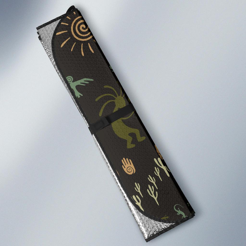 Mayan Pattern Print Design 04 Car Sun Shades-JORJUNE.COM