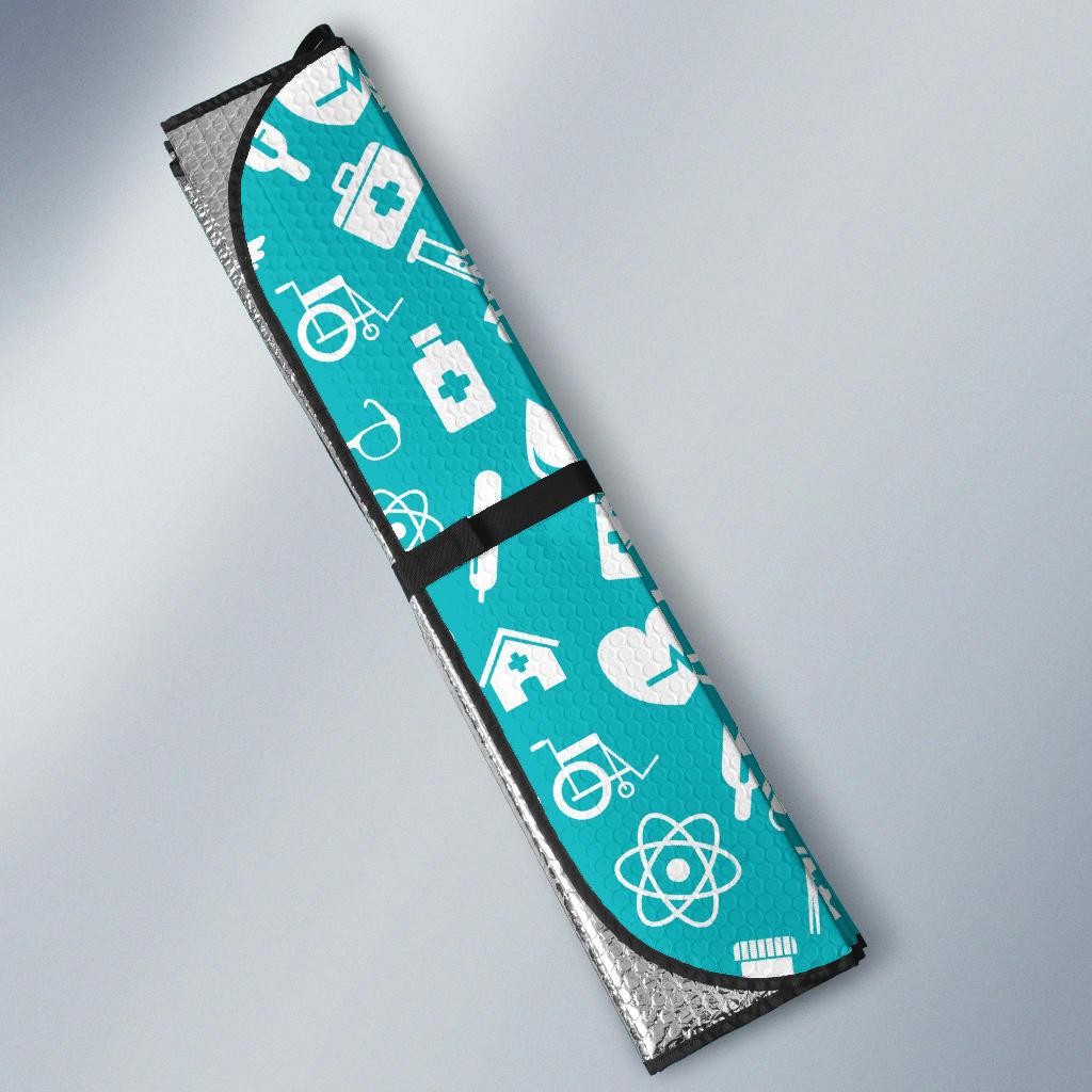 Medical Pattern Print Design 04 Car Sun Shades-JORJUNE.COM