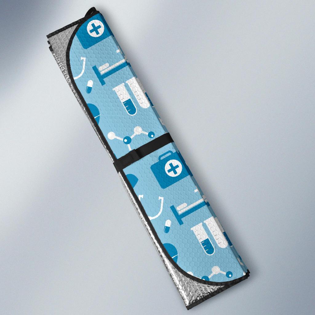 Medical Pattern Print Design 05 Car Sun Shades-JORJUNE.COM