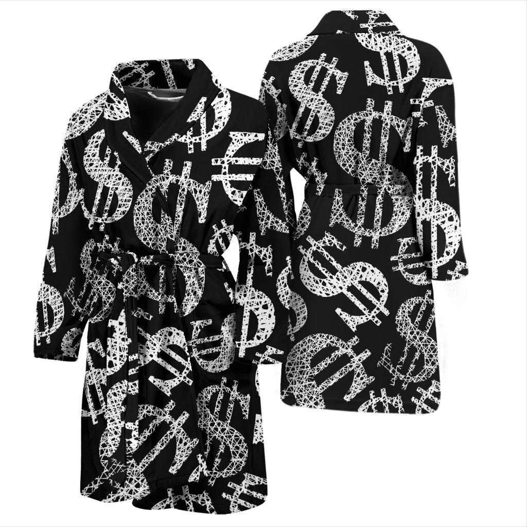Money Pattern Print Design 02 Men Bathrobe-JORJUNE.COM