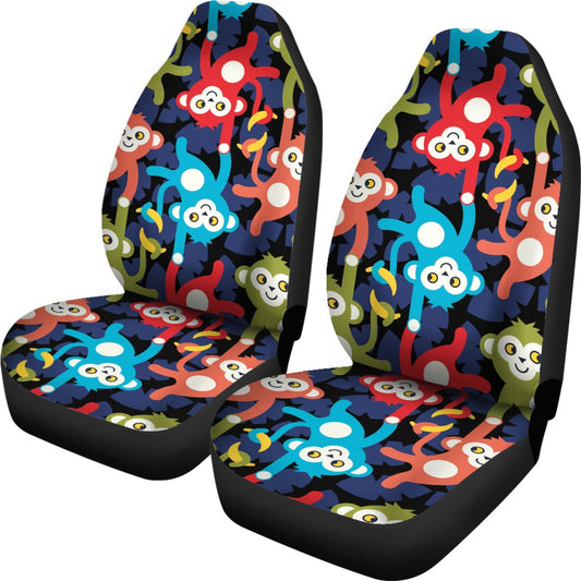 Monkey Colorful Design Themed Print Universal Fit Car Seat Covers