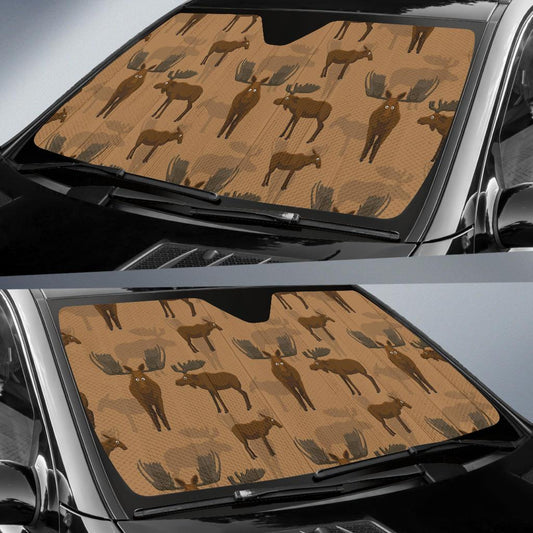 Moose Pattern Print Design 03 Car Sun Shades-JORJUNE.COM