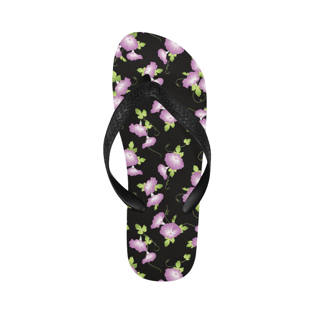 Morning Glory Pattern Print Design MG02 Flip Flops-JorJune