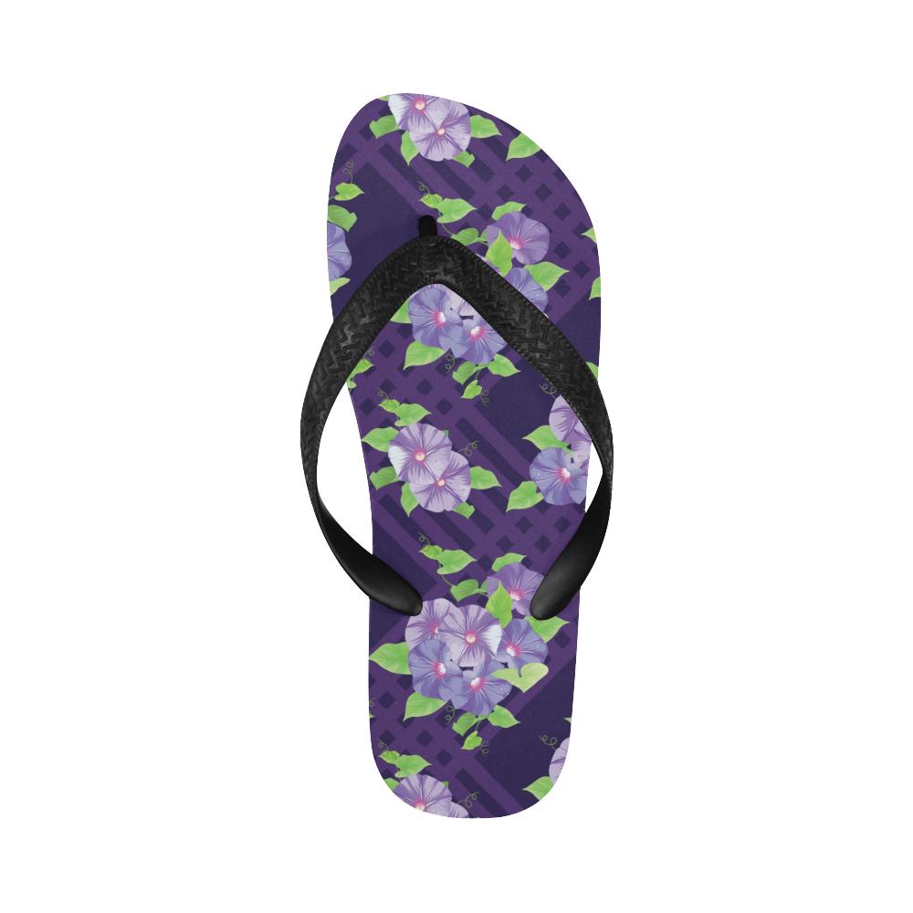 Morning Glory Pattern Print Design MG03 Flip Flops-JorJune