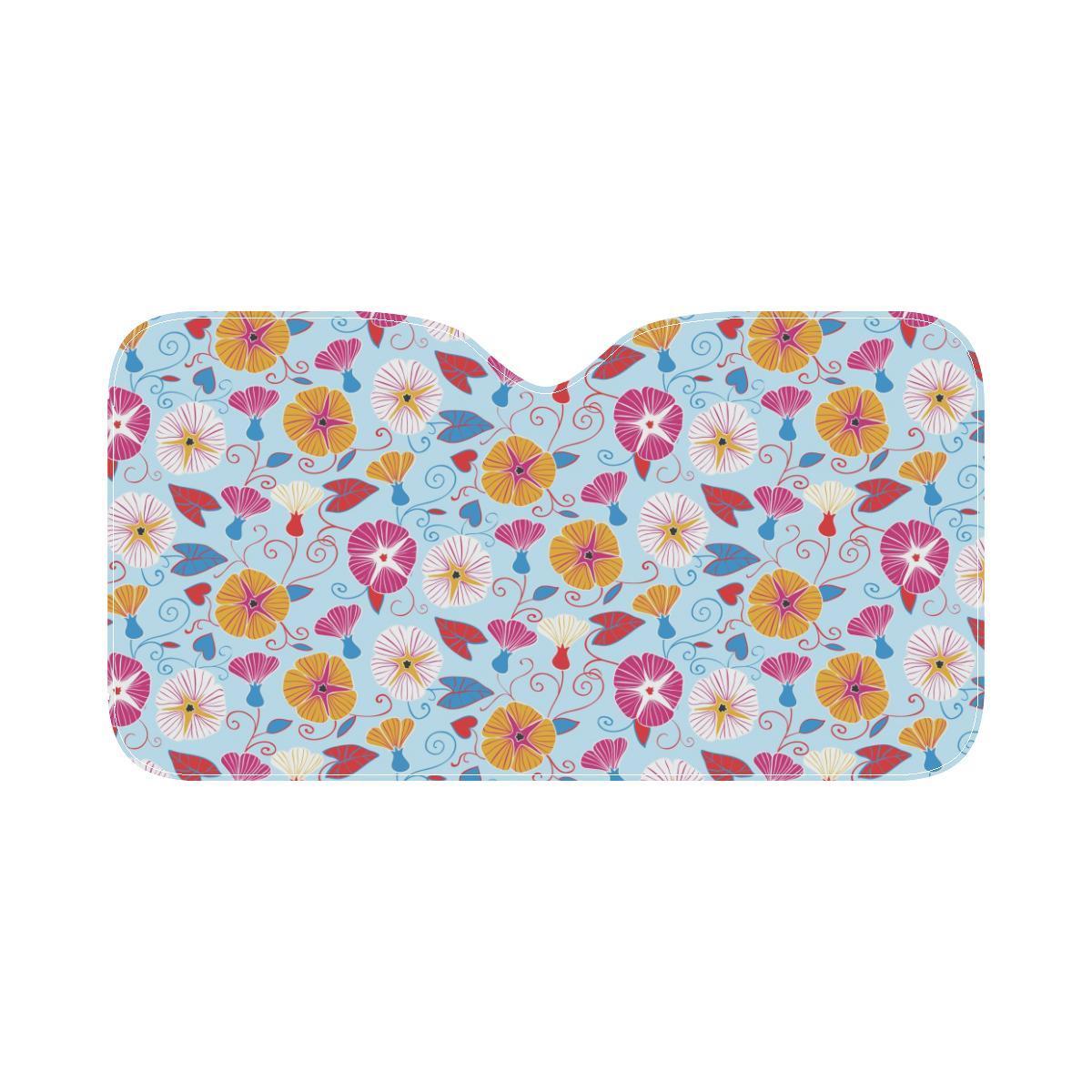 Morning Glory Pattern Print Design MG06 Car Sun Shade-JorJune