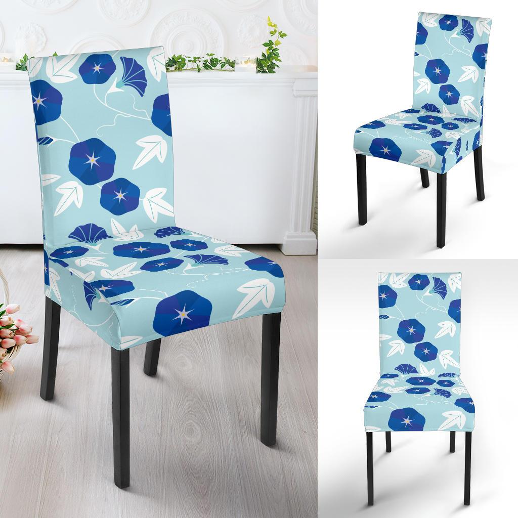 Morning Glory Pattern Print Design MG07 Dining Chair Slipcover-JORJUNE.COM