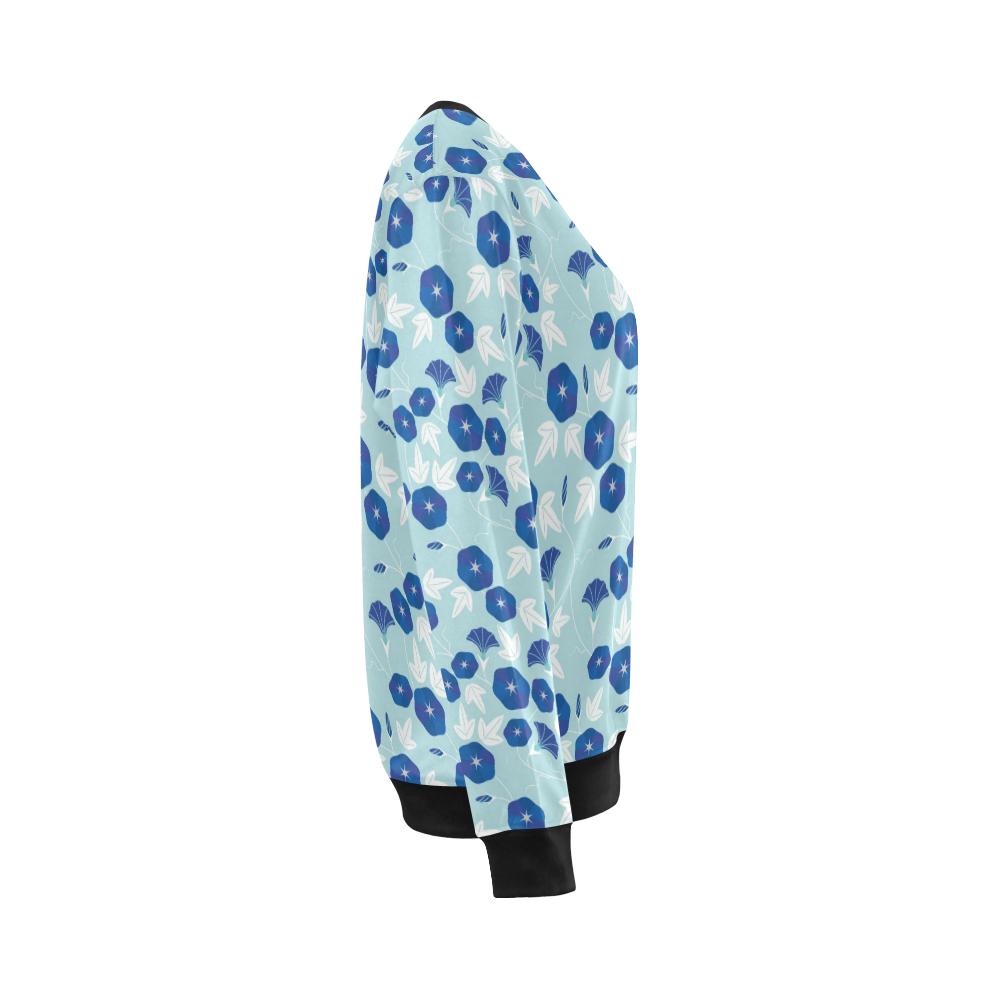 Morning Glory Pattern Print Design MG07 Women Long Sleeve Sweatshirt-JorJune