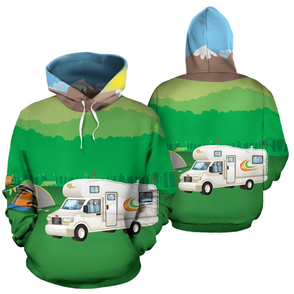 Motorhome Camping Design All Over Print Hoodie