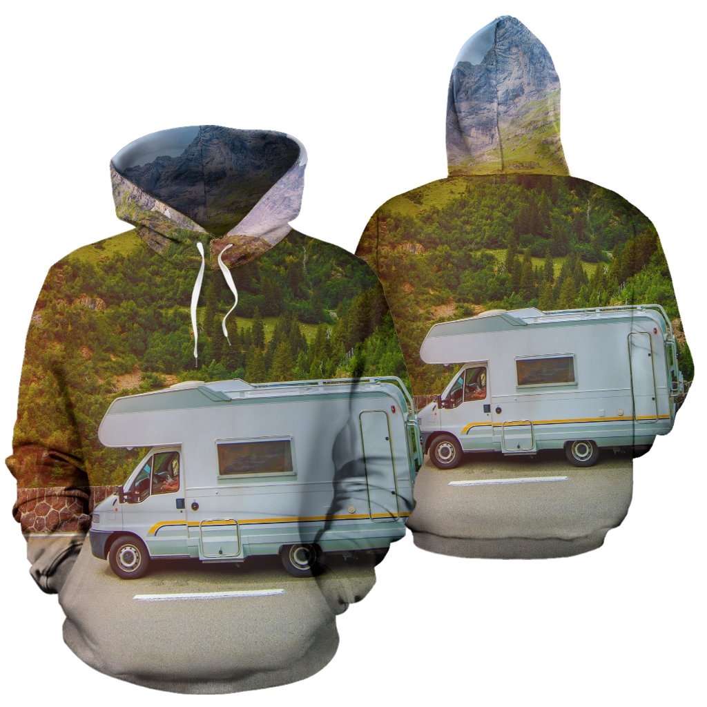 Motorhome Road Trip Design All Over Print Hoodie