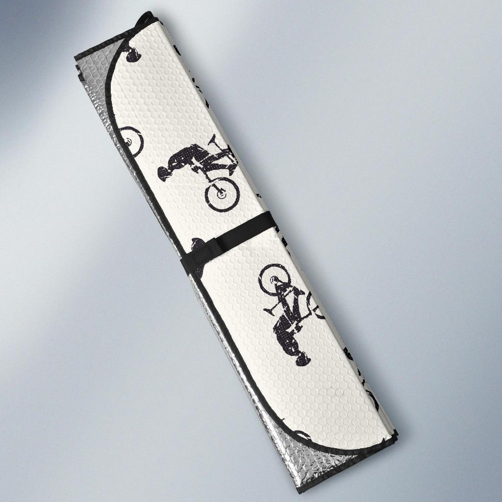 Mountain bike Pattern Print Design 01 Car Sun Shades-JORJUNE.COM