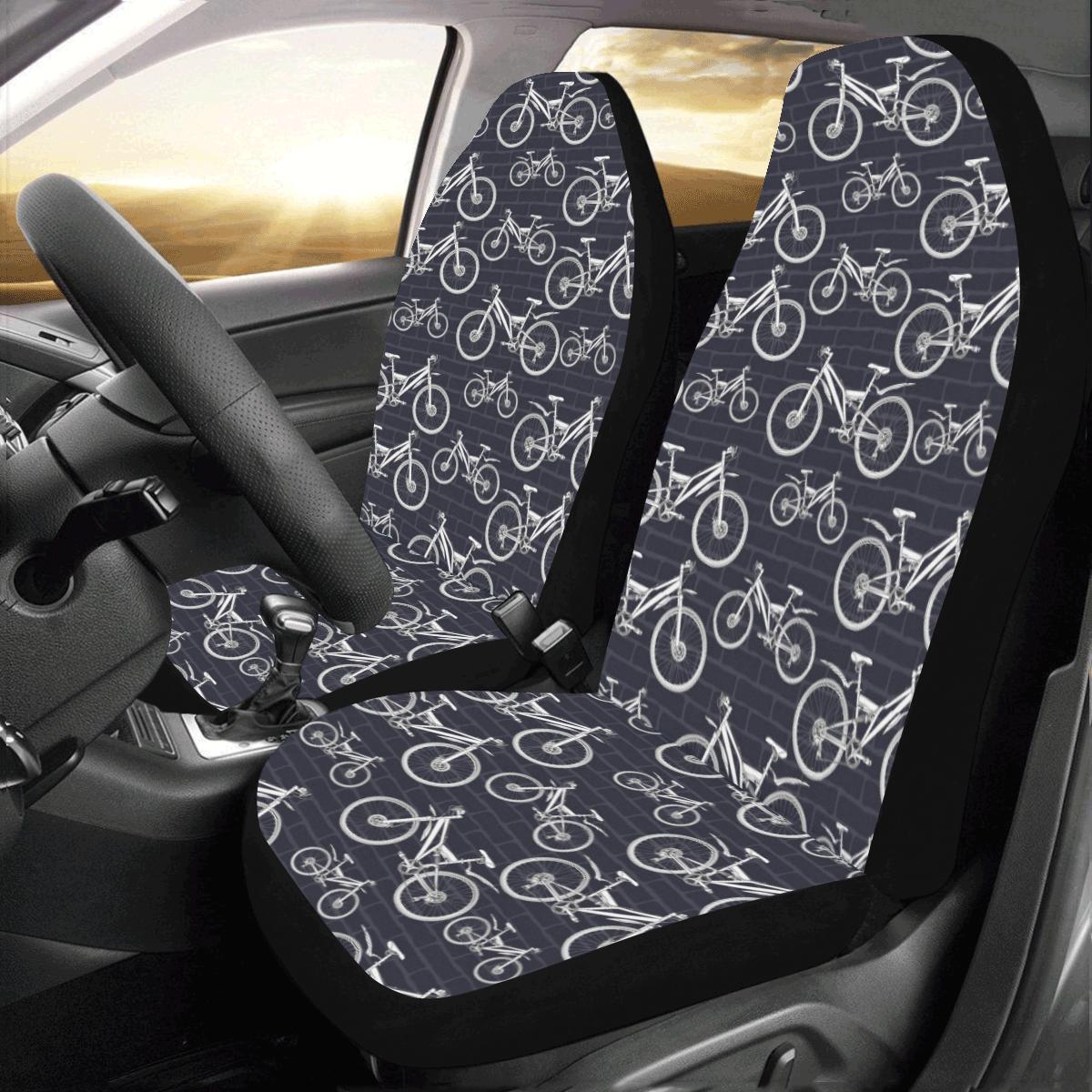 Mountain bike Pattern Print Design 02 Car Seat Covers (Set of 2)-JORJUNE.COM