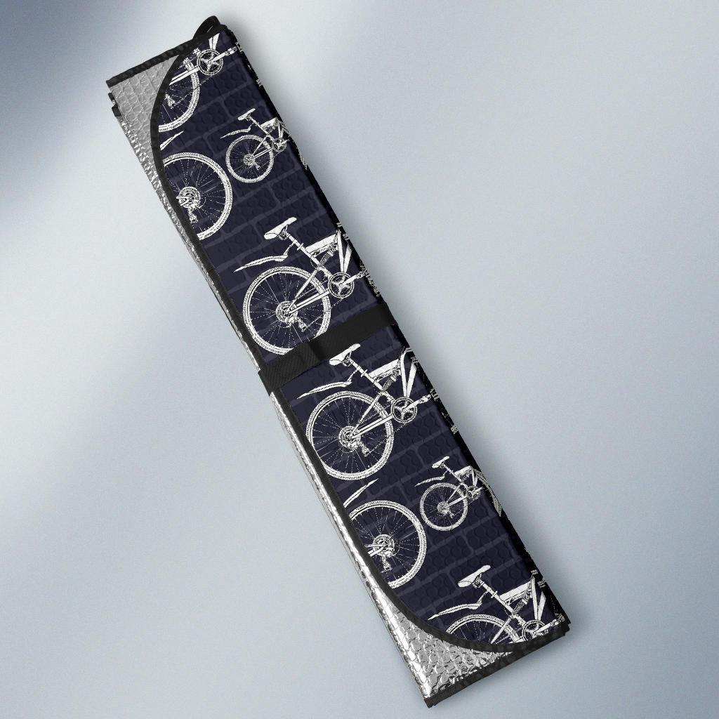 Mountain bike Pattern Print Design 02 Car Sun Shades-JORJUNE.COM