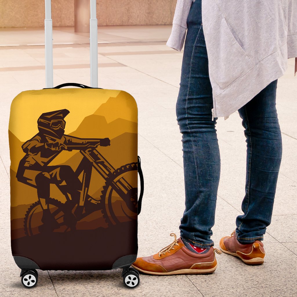 Mountain Bike Print Luggage Cover Protector