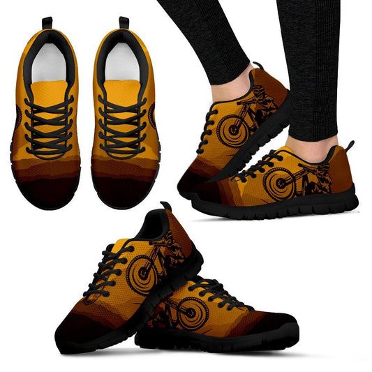 Mountain Bike Print Women Sneakers