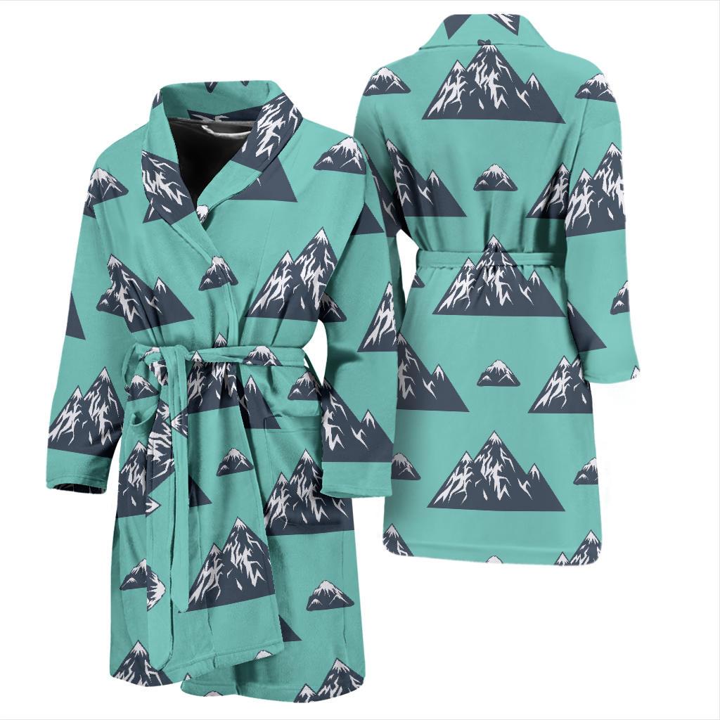 Mountain Pattern Print Design 01 Men Bathrobe-JORJUNE.COM