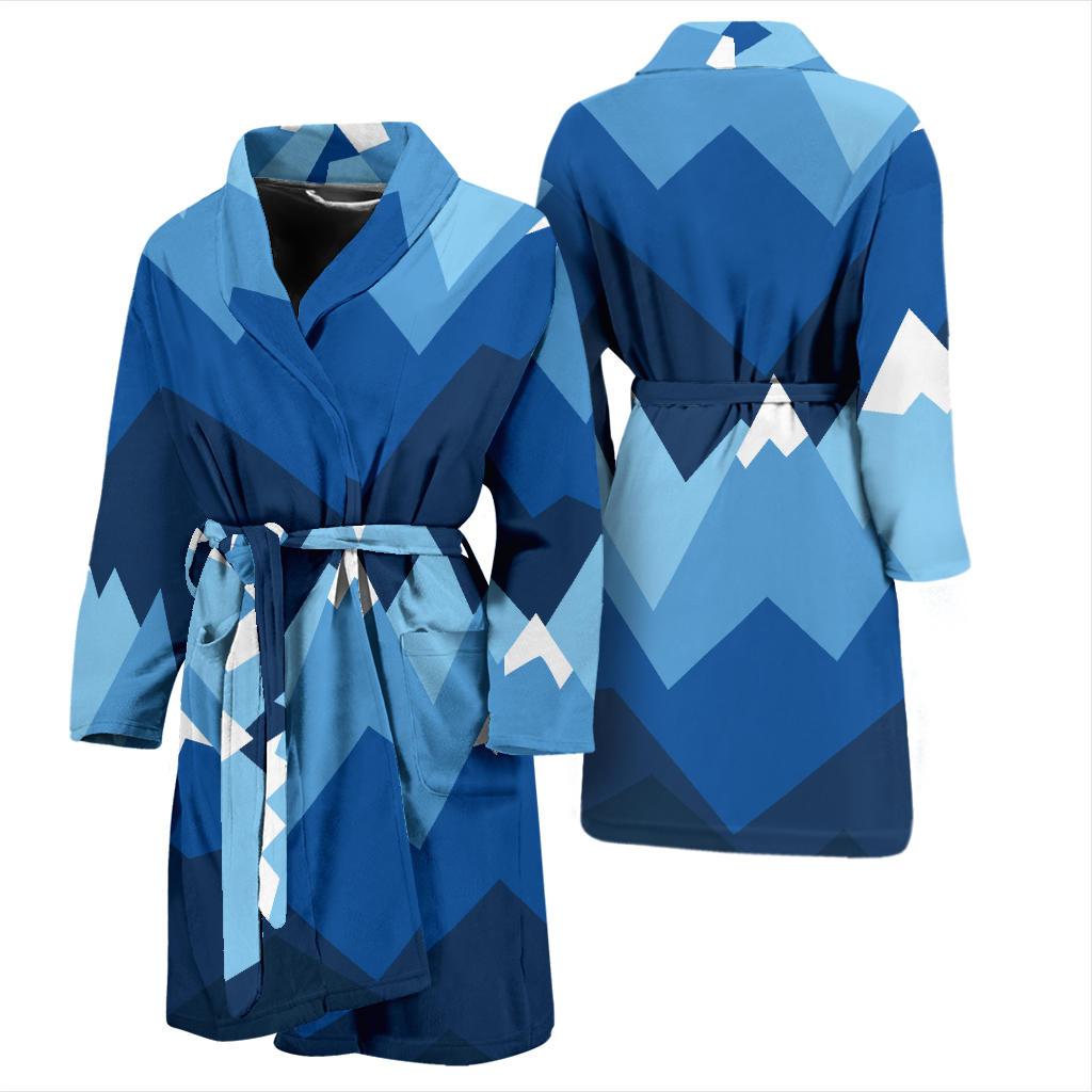 Mountain Pattern Print Design 04 Men Bathrobe-JORJUNE.COM
