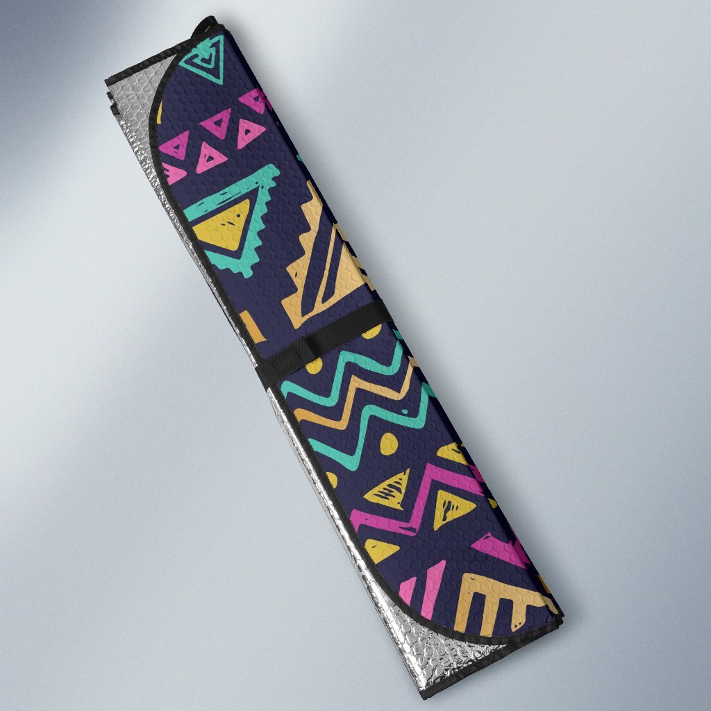 Multicolor Tribal Aztec Car Sun Shade-JorJune