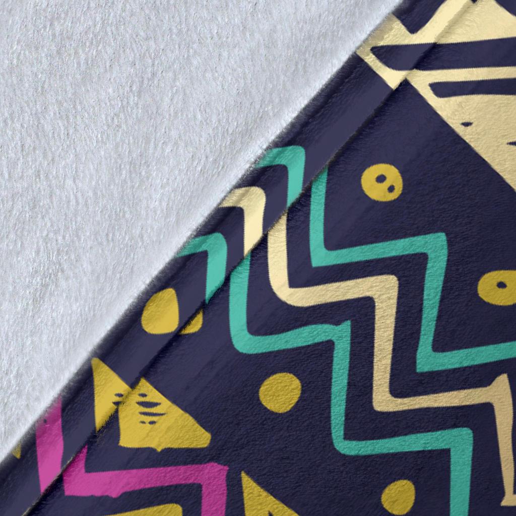 Multicolor Tribal Aztec Fleece Blanket
