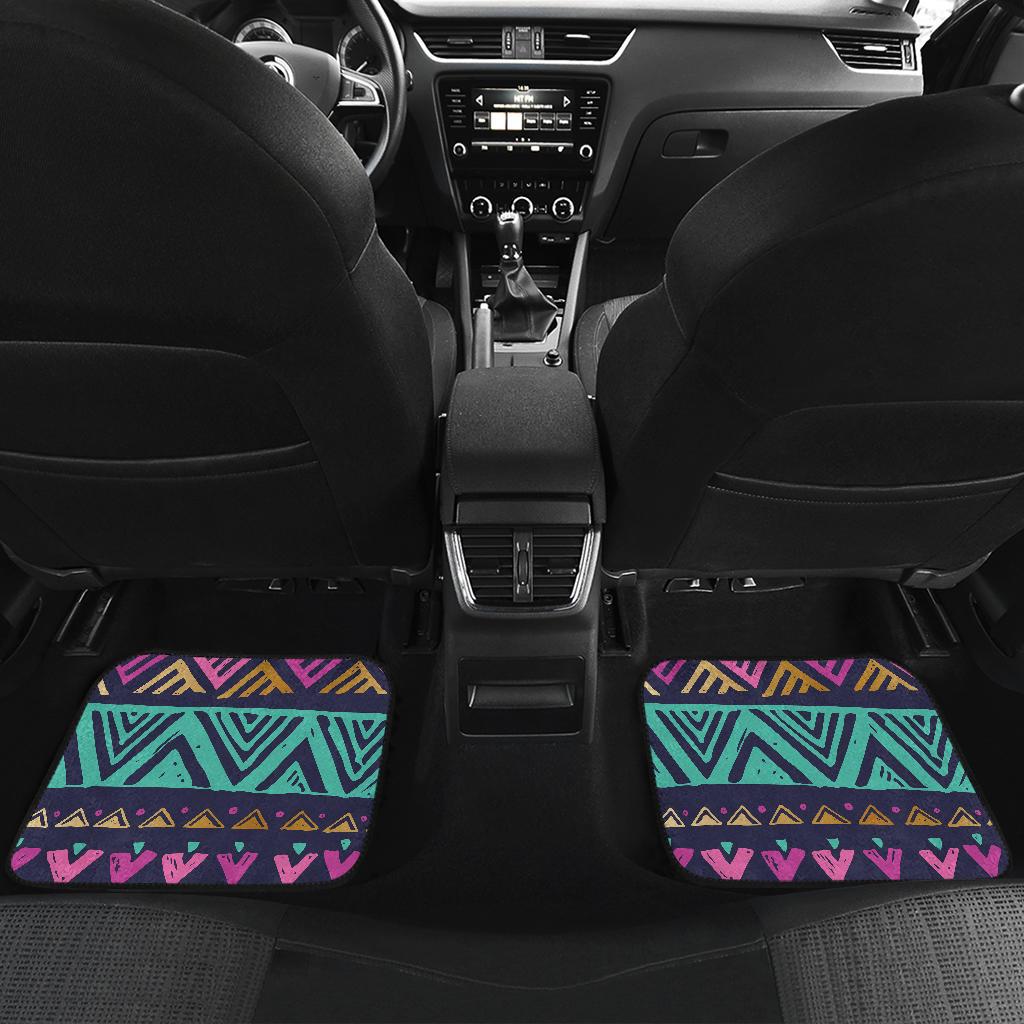 Multicolor Tribal aztec Front and Back Car Floor Mats