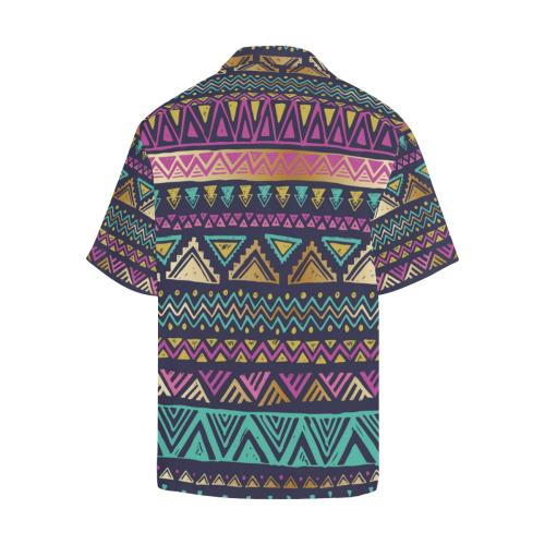 Multicolor Tribal aztec Men Hawaiian Shirt