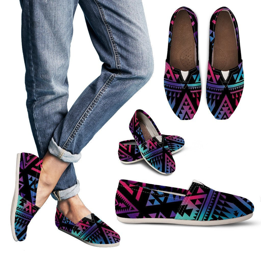 Multicolor Tribal aztec Women Casual Shoes-JorJune.com
