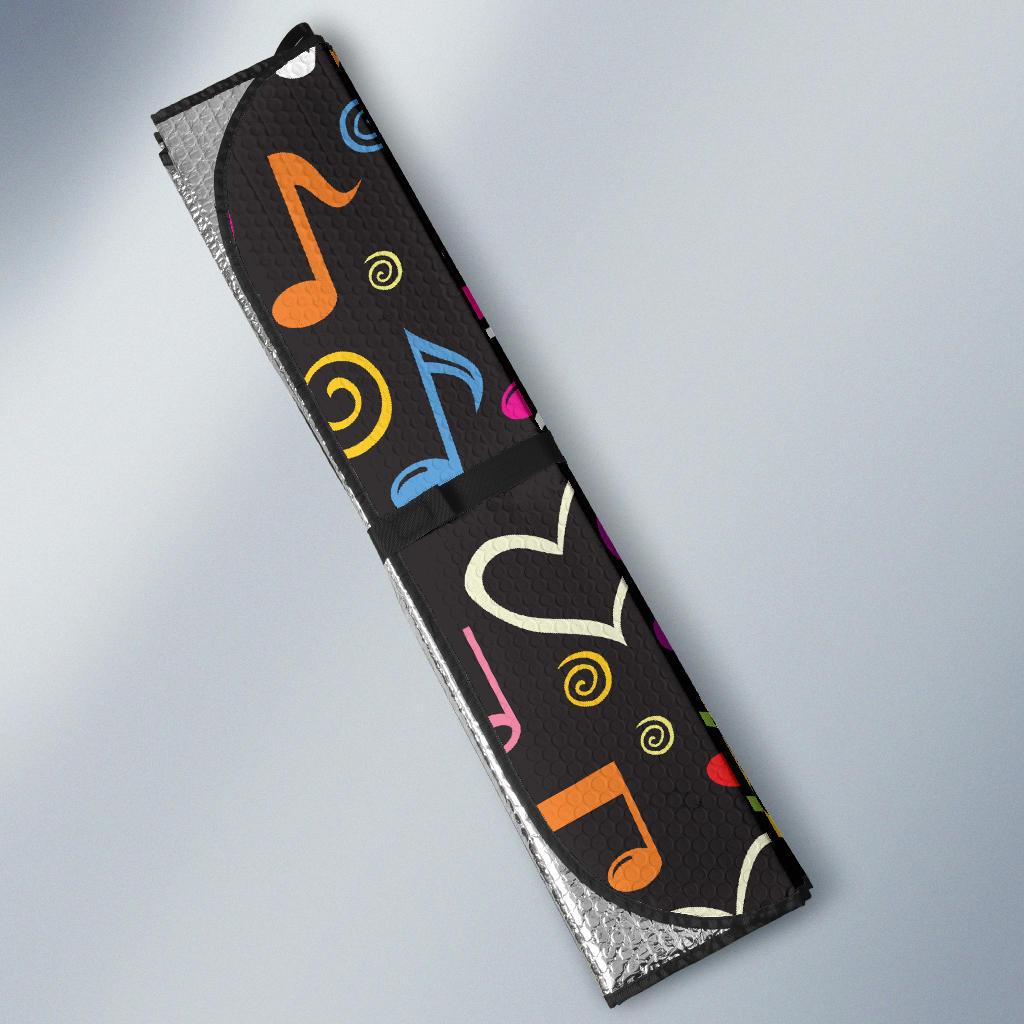 Music note Pattern Print Design A01 Car Sun Shades-JORJUNE.COM
