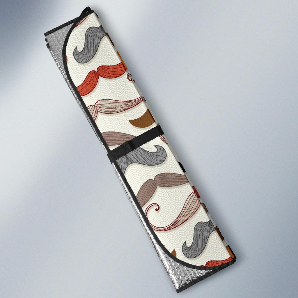 Mustache Pattern Print Design A02 Car Sun Shades-JORJUNE.COM