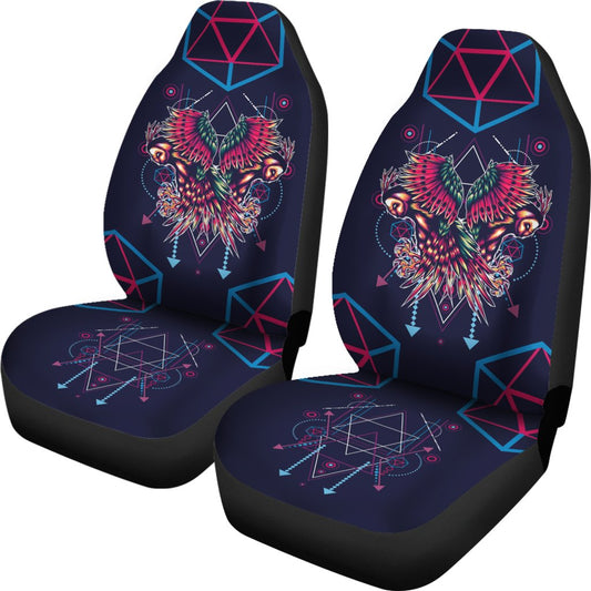 Mythical Owl Geometric Universal Fit Car Seat Covers