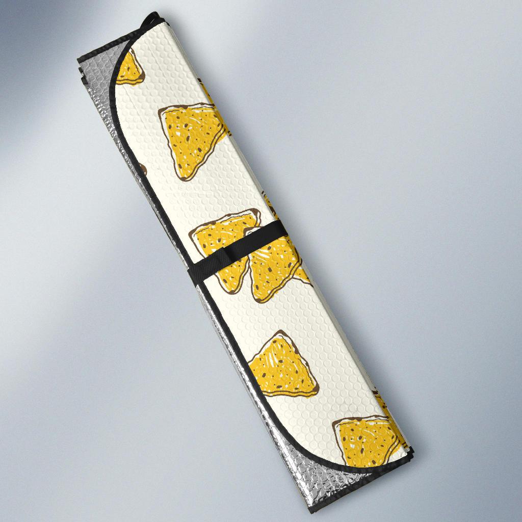 Nachos Pattern Print Design A01 Car Sun Shades-JORJUNE.COM