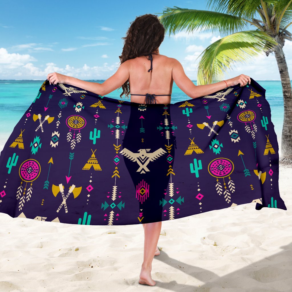 Native American Eagle Indian Pattern Sarong Pareo Wrap