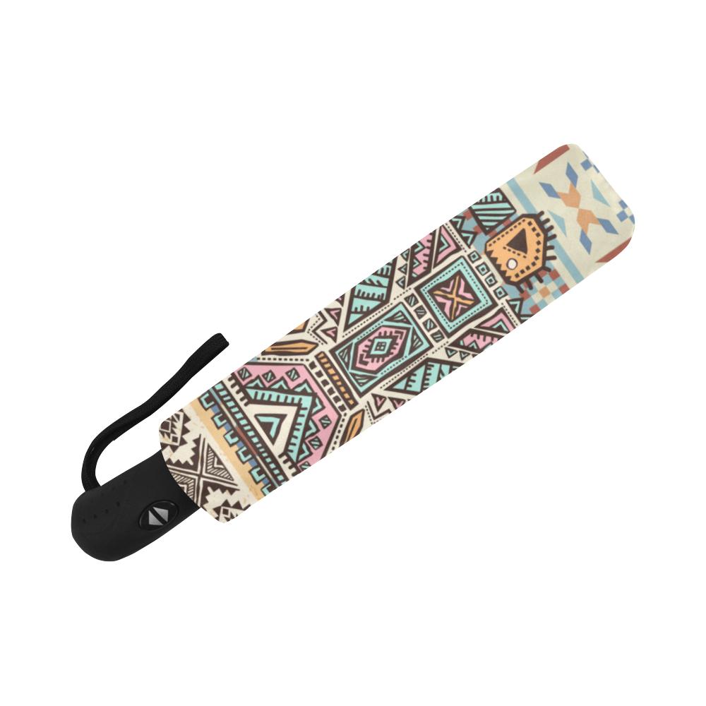 Native American Eagle Pattern Automatic Foldable Umbrella