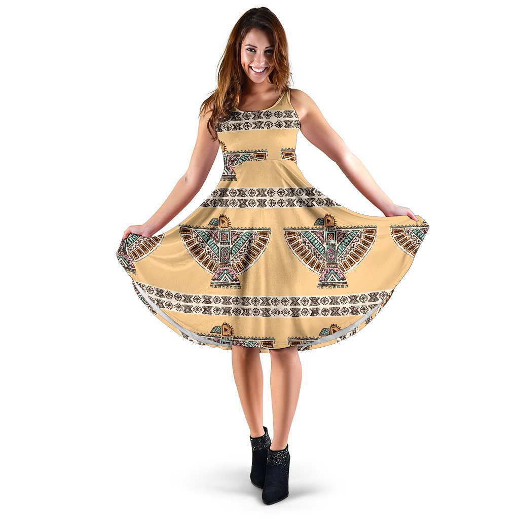 Native American Eagle Pattern Midi Dress – JorJune
