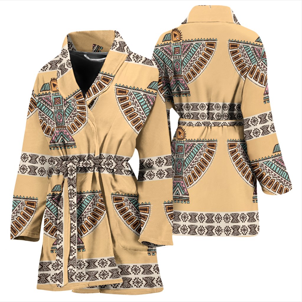Native American Eagle Pattern Women Bath Robe