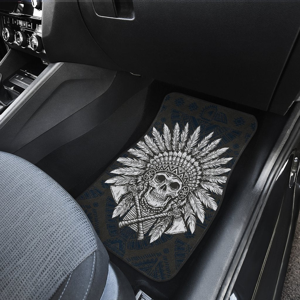 Native American Indian Skull Car Floor Mats