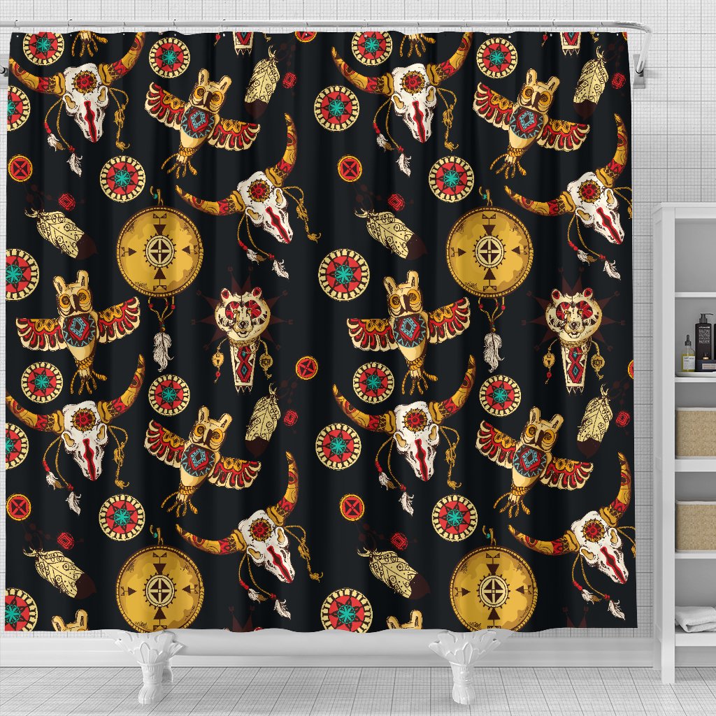 Native American Symbol Pattern Shower Curtain