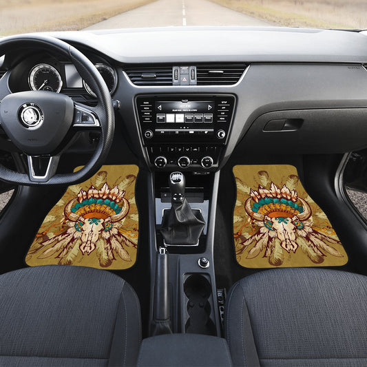 Native Indian Buffalo Head Car Floor Mats
