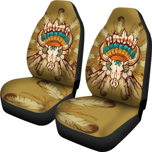 Native Indian Buffalo head Universal Fit Car Seat Covers