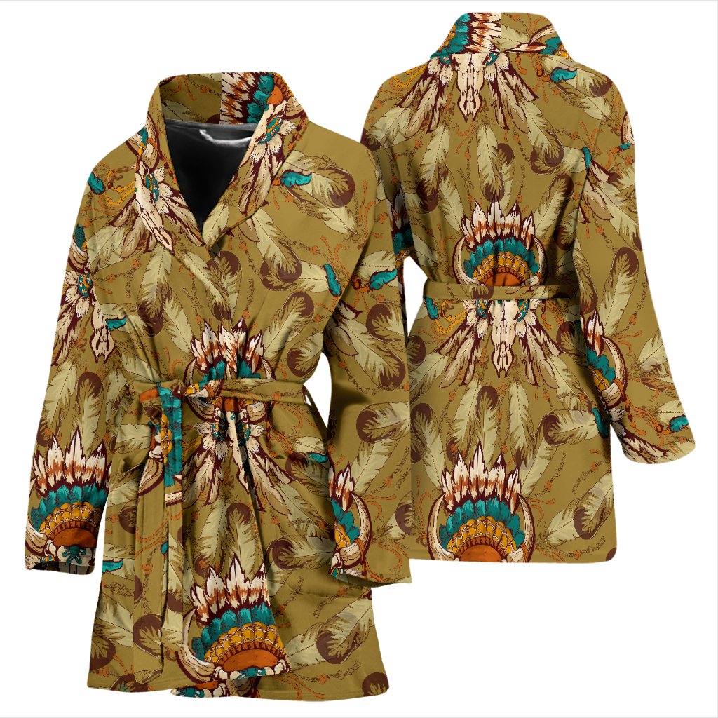 Native Indian Buffalo head Women Bath Robe