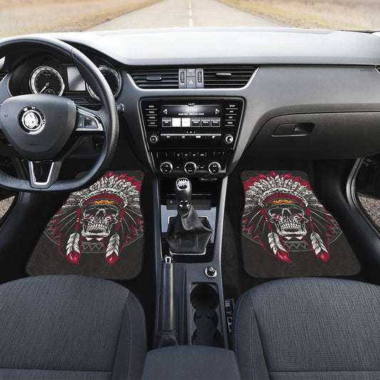 Native Indian Skull Car Floor Mats