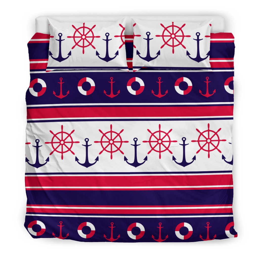Nautical Anchor Casual Duvet Cover Bedding Set