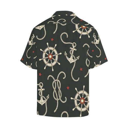 Nautical Anchor Pattern Men Hawaiian Shirt