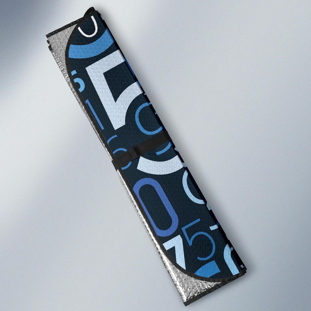 Number Pattern Print Design A02 Car Sun Shades-JORJUNE.COM
