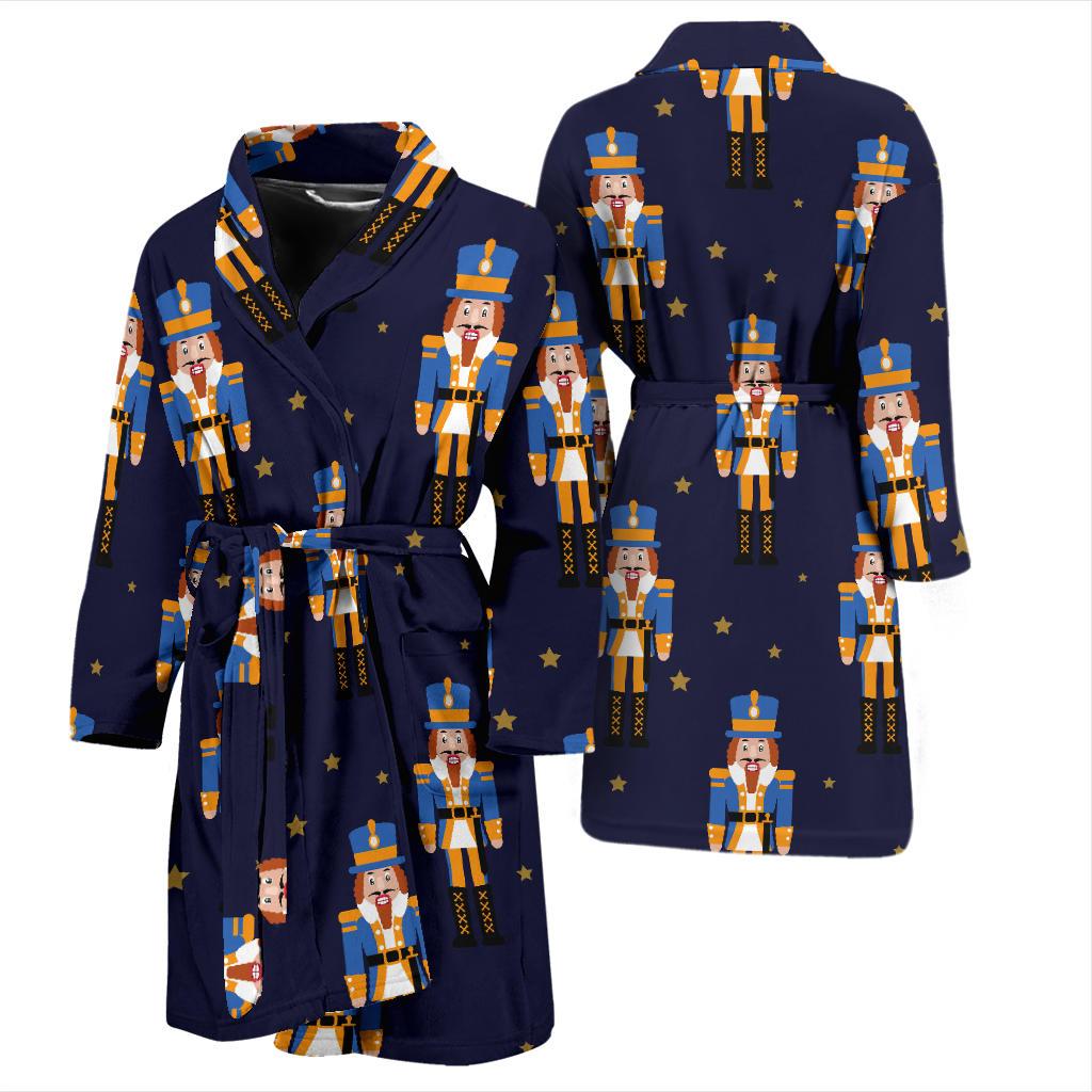 Nutcracker Pattern Print Design A04 Men Bathrobe-JORJUNE.COM