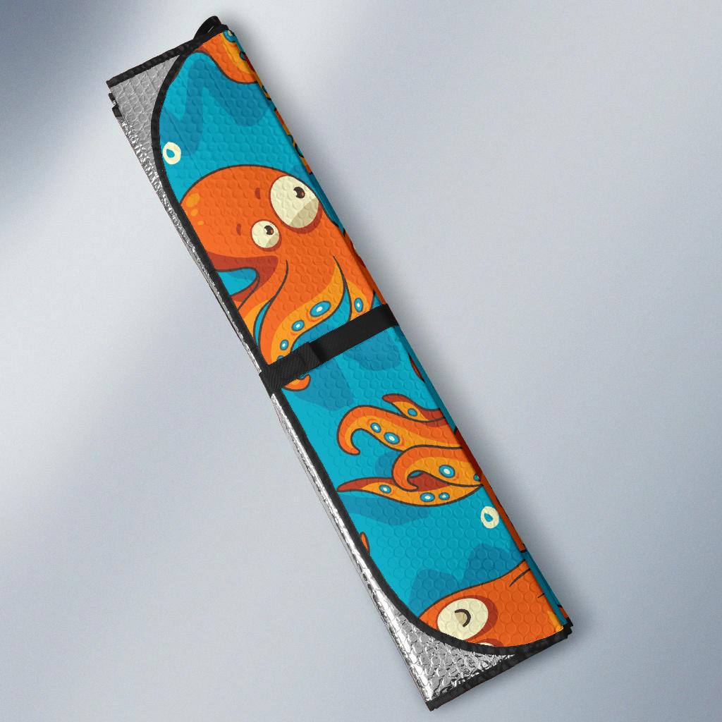 Octopus Pattern Print Design A02 Car Sun Shades-JORJUNE.COM