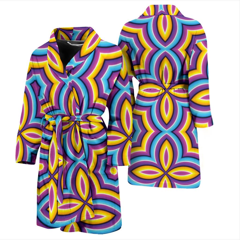 Optical illusion Pattern Print Design A03 Men Bathrobe-JORJUNE.COM