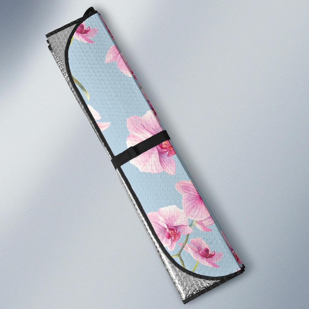 Orchid Pattern Print Design A01 Car Sun Shades-JORJUNE.COM